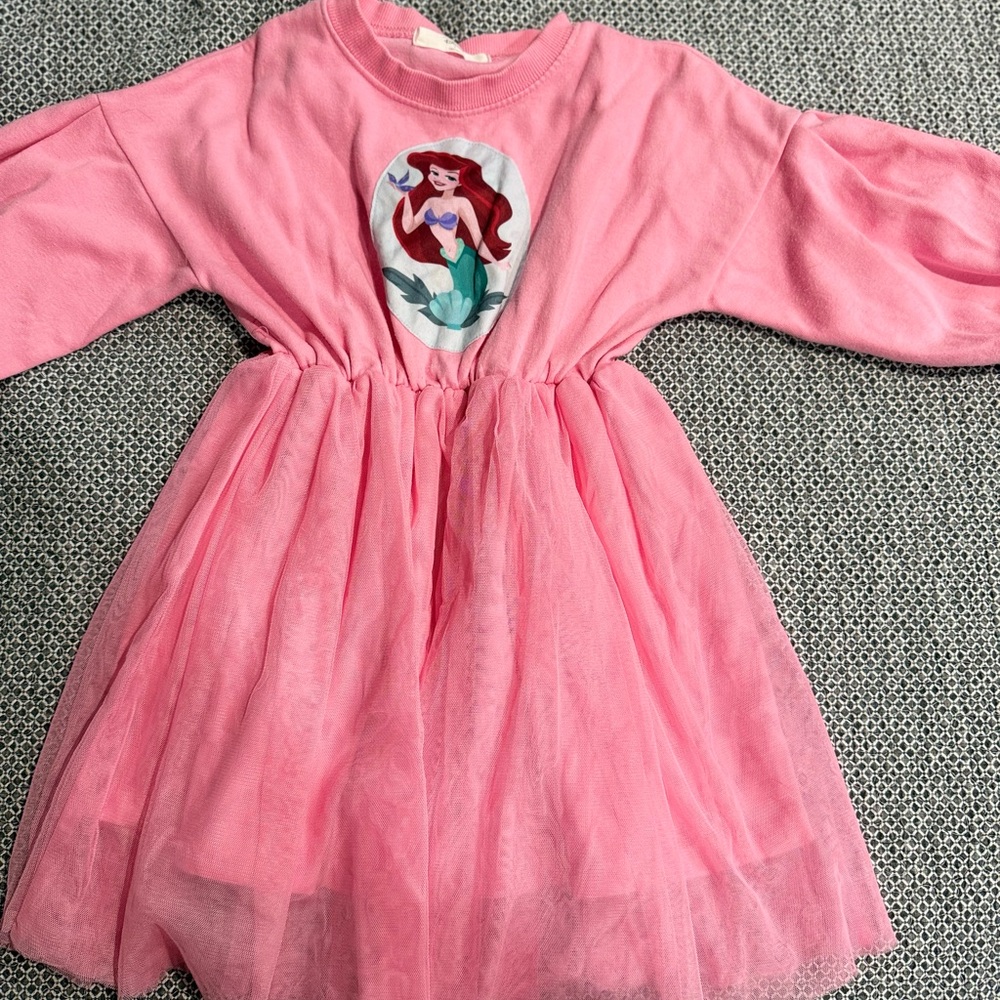 Aziel and Luca Pink Ariel Sweatshirt Tulle Dress